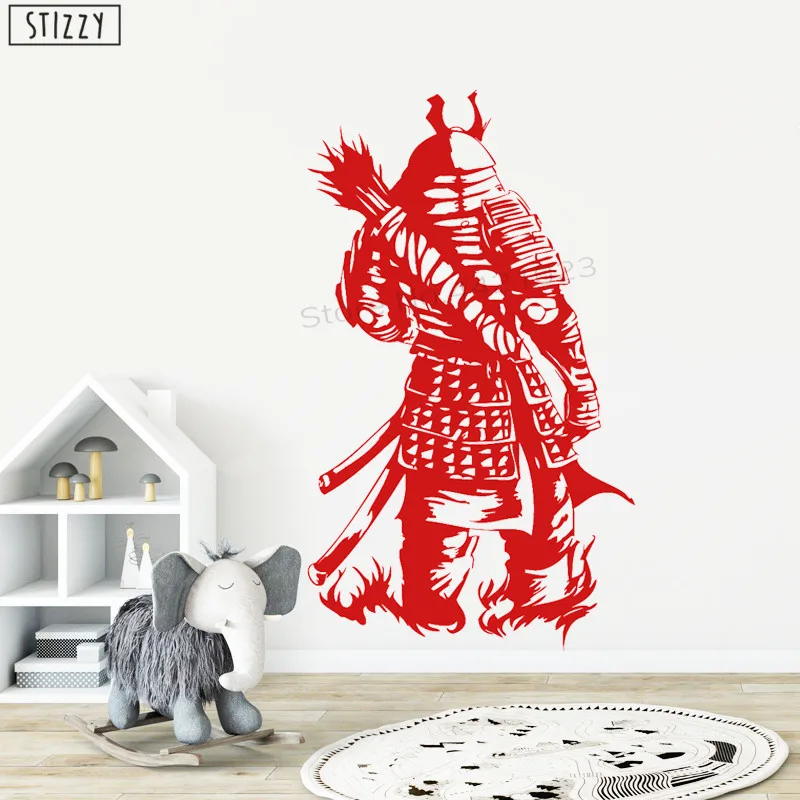 Настенная Наклейка stizzy Samurai Warrior Armor для гостиной художественная роспись детской