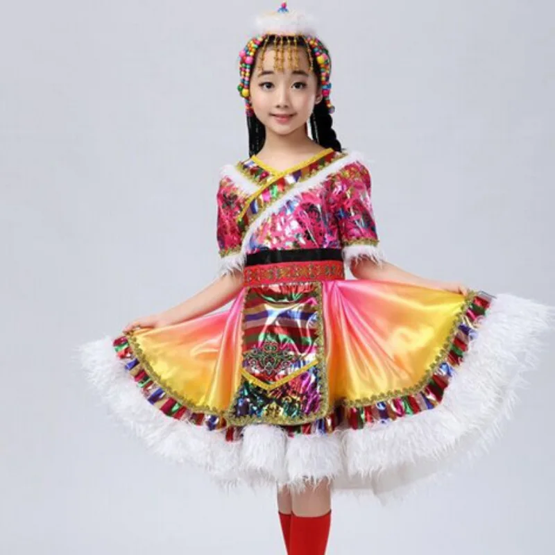 Новые модели тибетских танцевальных костюмов детские костюмы монгольских