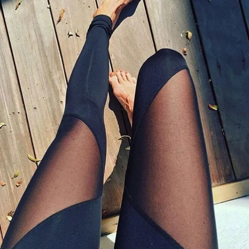 

Hirigin 2017 Fashion Women Workout Leggings Solid Color Fitness Patchwork Leggings Street Outwear For Women
