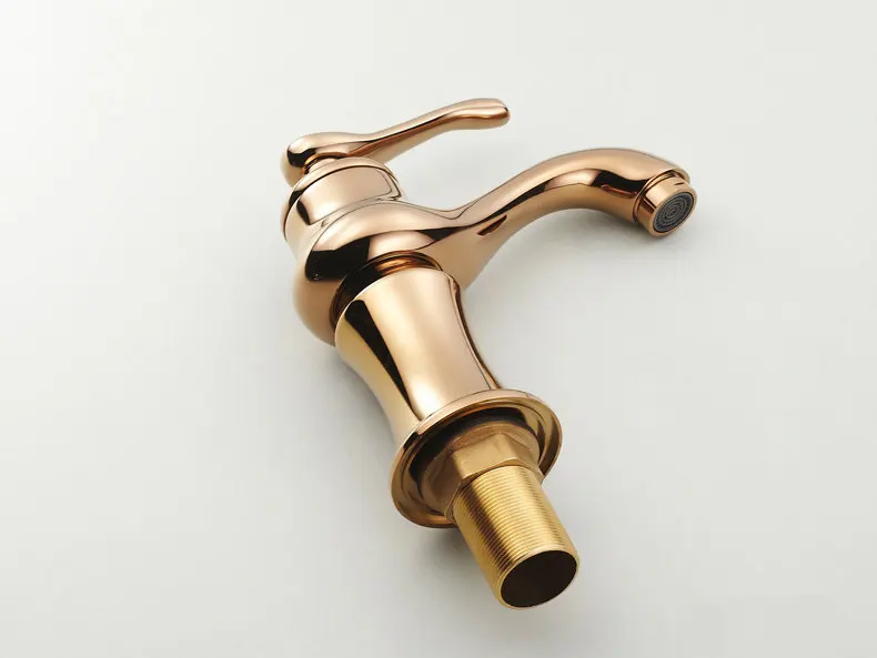 Бесплатная доставка модный смеситель розового золота для ванной комнаты кран