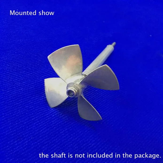 Бесплатная доставка 4 мм RC лодка металлический пропеллер цинковый сплав лопасти