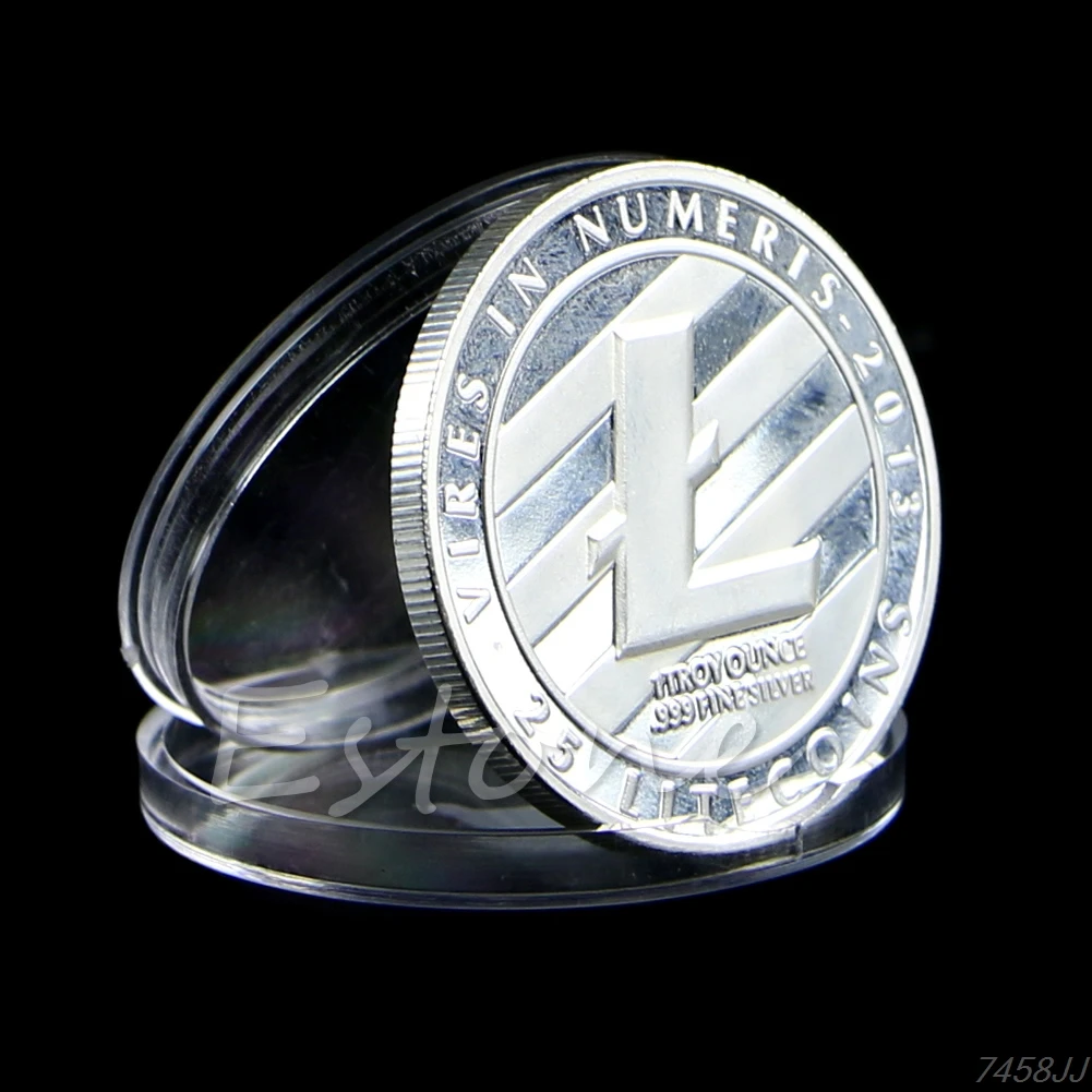 1 шт. Посеребренная монета Биткоин коллекционная Юбилейная BTC коллекция