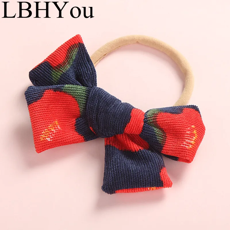 1 шт. повязка на голову из нейлона с фруктовым принтом очень мягкие эластичные заколки бантом нейлоновые