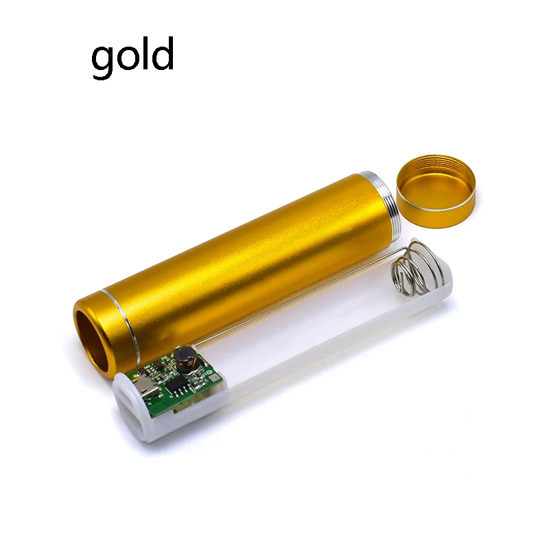 Многоцветный металлический внешний аккумулятор DIY Kit ящик для хранения 18650