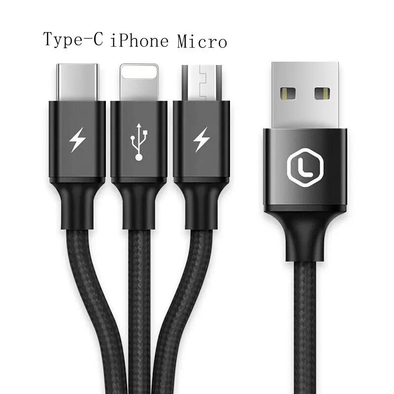 Llano 3 в 1 USB C кабель Micro Кабель 0 3A быстрое зарядное устройство для Samsung xiaomi dex huawei