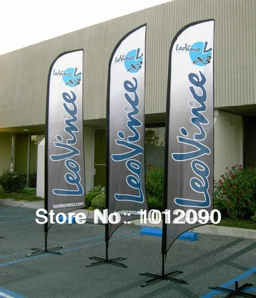 

High Quality240X60cm Advertising Flying Flag, Beach Flags, Feather Flags (Printing One Side, Other Sided In a Reverse Image)