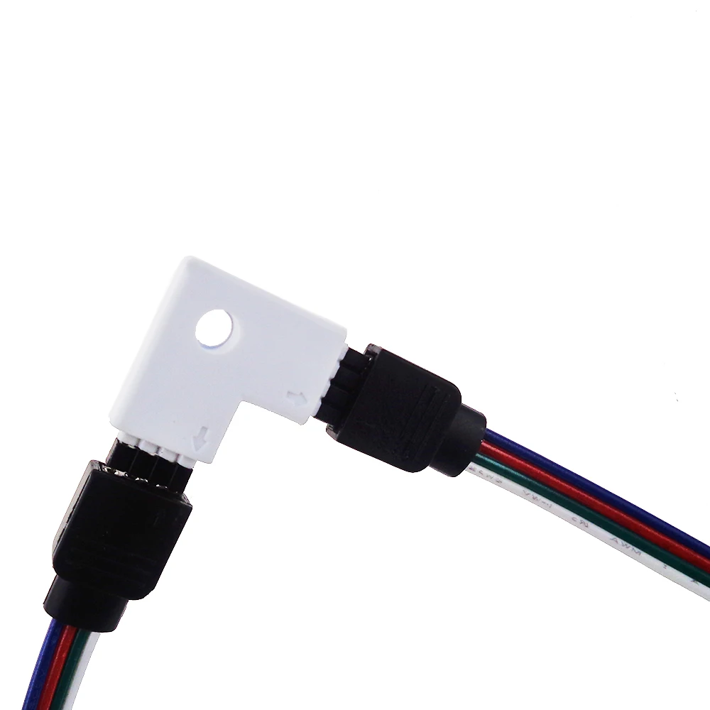 5 шт. 10 мм разъемы RGB 4 pin 2 порта без пайки подключение полосы женский удлинитель