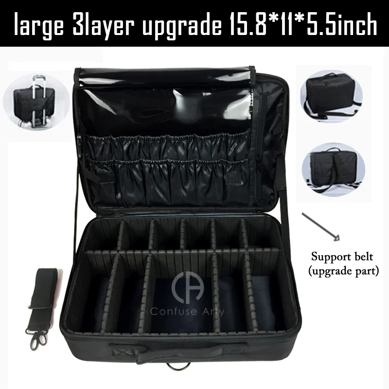 Large black upgrade Новое поступление косметичка чехол для макияжа Водонепроницаемая косметичка для путешествий профессиональная косметичка - Цвет: Large black upgrade
