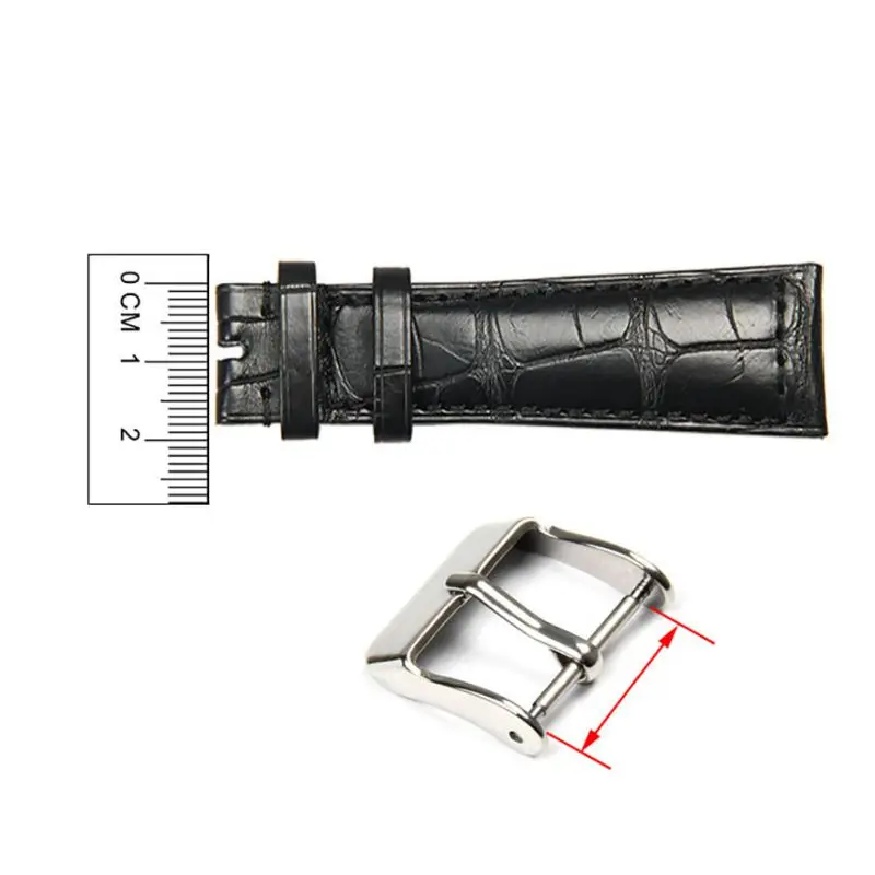 1 шт. металлическая пряжка для часов из нержавеющей стали черного и серебристого