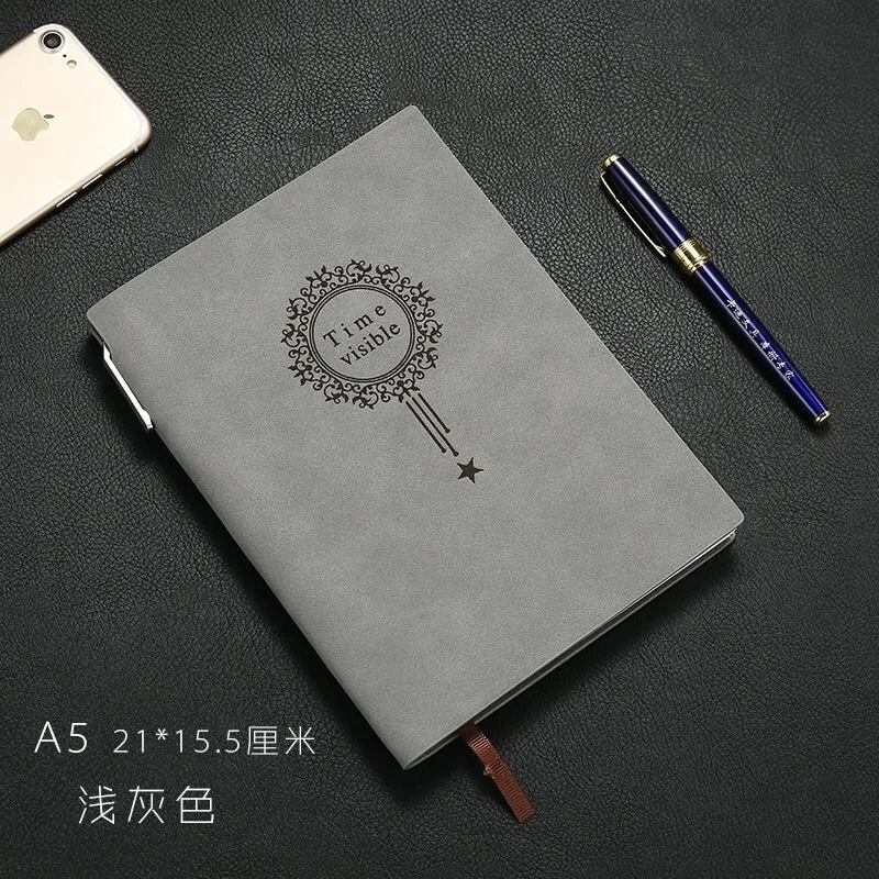 Grey A5 бизнес винтажный блокнот планировщик блокнот Bullet Journal Sketchbooks офисный школьный Стационарный магазин поставки 016037 - Цвет: Grey