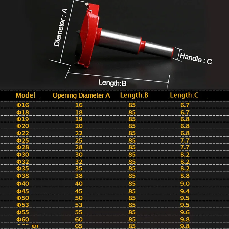 Бесплатная доставка 16-65 мм фреза для деревообработки сверлильные насадки