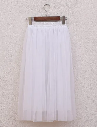 FOLOBE разноцветная трехслойная винтажная модная женская длинная фатиновая юбка