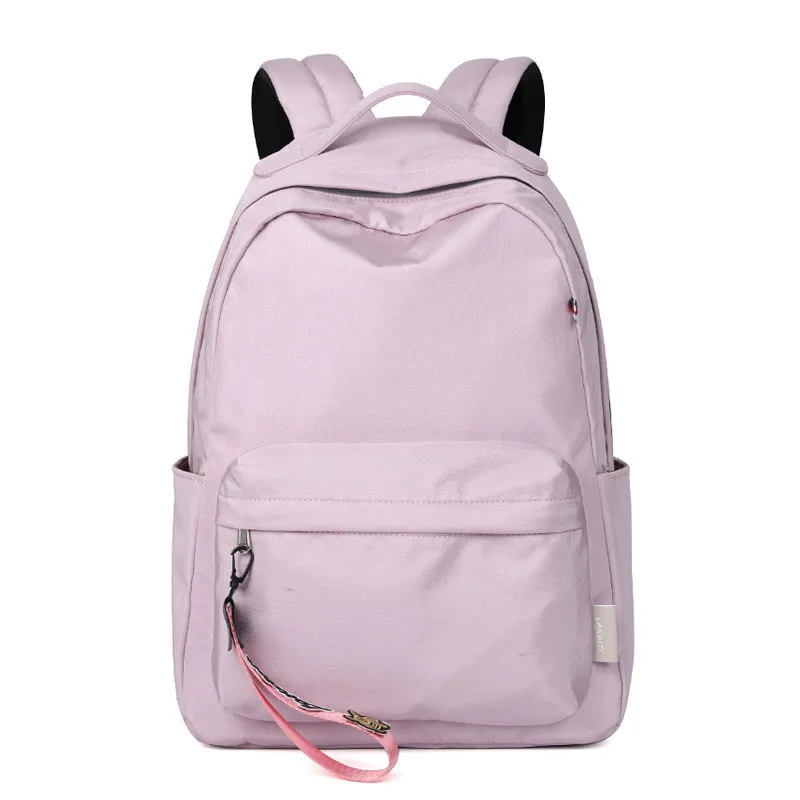 light purple Элегантный женский рюкзак для школьников-подростков, стильная школьная сумка для девушек, водонепроницаемый тканевый рюкзак, женский рюкзак Mochila - Цвет: light purple
