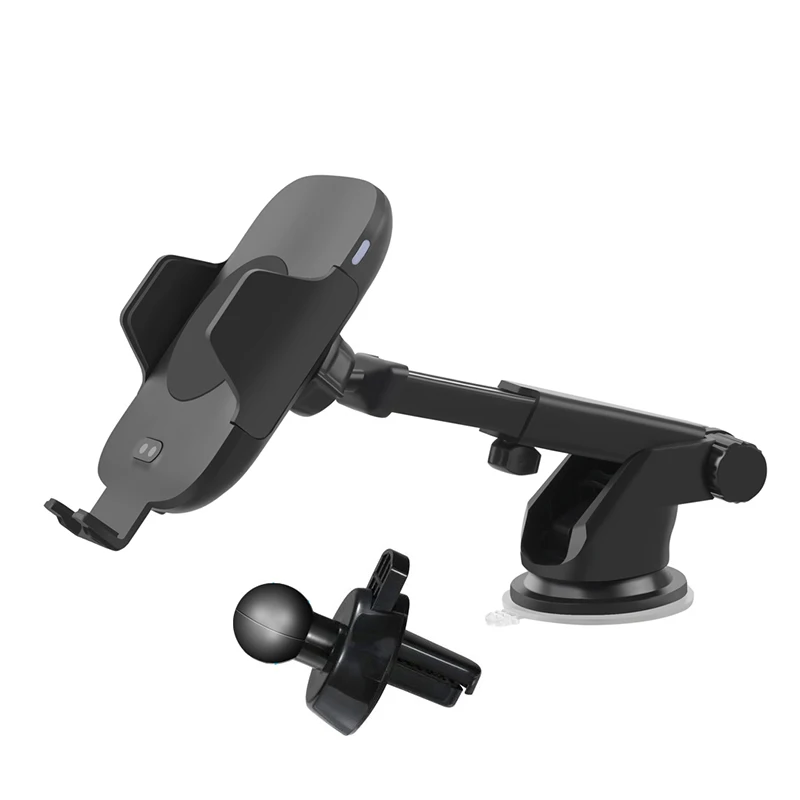 WC0002A2 Qi автомобильное беспроводное зарядное устройство для iPhone Xs Max Xr X samsung S10 S9 интеллектуальный инфракрасный Быстрый Беспроводной Зарядная зарядка Автомобильный держатель для телефона - Тип штекера: WC0002A2
