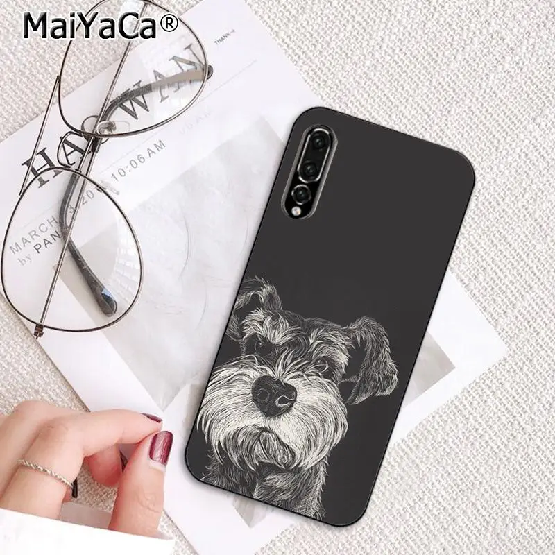 MaiYaCa милые собаки Шнауцер крашеный чехол для телефона для huawei P20Lite P30Pro P Smart Y5 Y6 Honor8A 8C 10i Nova3 Mate20Lite View10