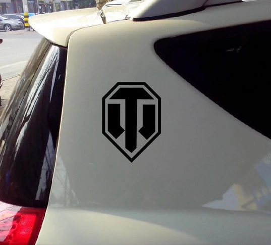 Black Дизайн Мир танков креативные наклейки на авто мультфильм наклейка для автомобиля бампер боди наклейка креативный узор винил - Название цвета: Black