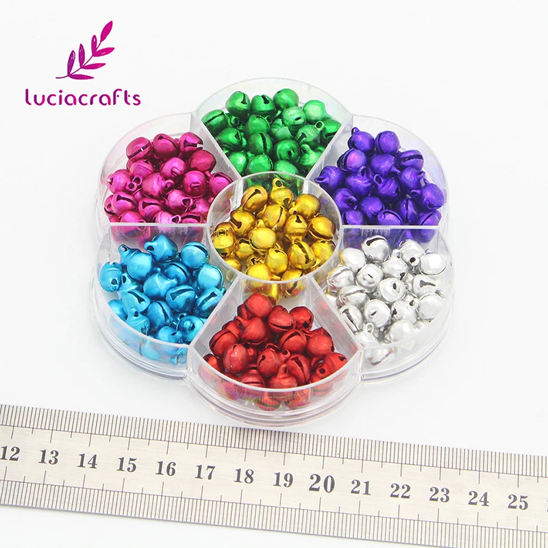 Lucia crafts 8 мм 200 шт микс "сделай сам" Колокольчики Рождественская елка Подвески Висячие ремесла, украшения аксессуары H0212