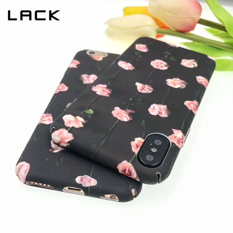 LACK Luxury Floral Flower Paint Phone Case For iPhone 7 Plus 6 6s 8 X Vintage Rose Artistic Hard PC Back Cover Cases Coque |