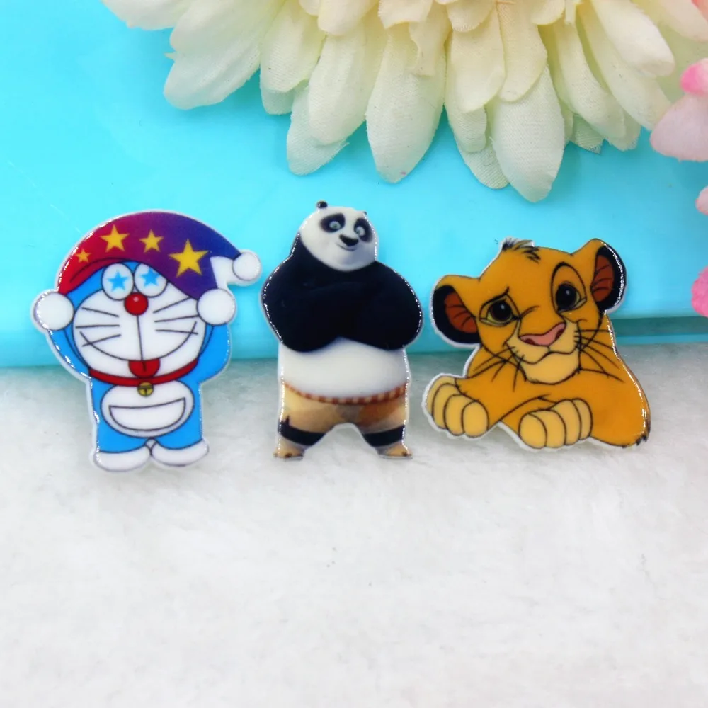 10 шт./лот DIY плоское украшение из смолы Герой мультфильма с плоской задней Кабошоны-аксессуары из смолы