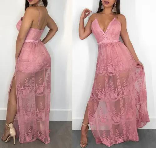 Свободные женские вечерние пляжные платья прозрачные с высокой талией без