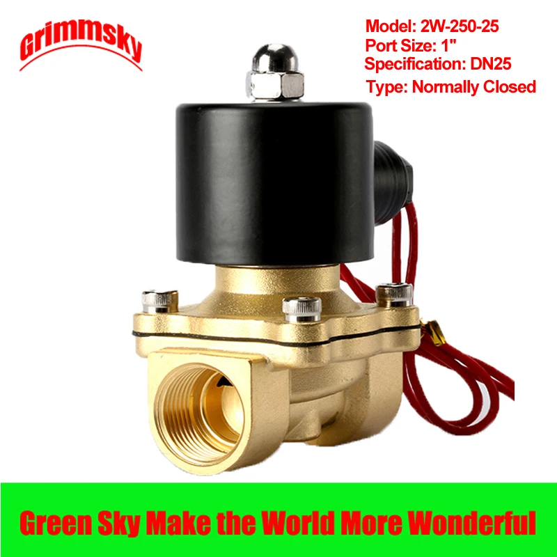 

DC12V/24V/AC110V/220V 2 way 1 ''порт воздуха дизельного газа низкой вязкости жидкости нормально закрытый Электрический электромагнитный клапан для воды