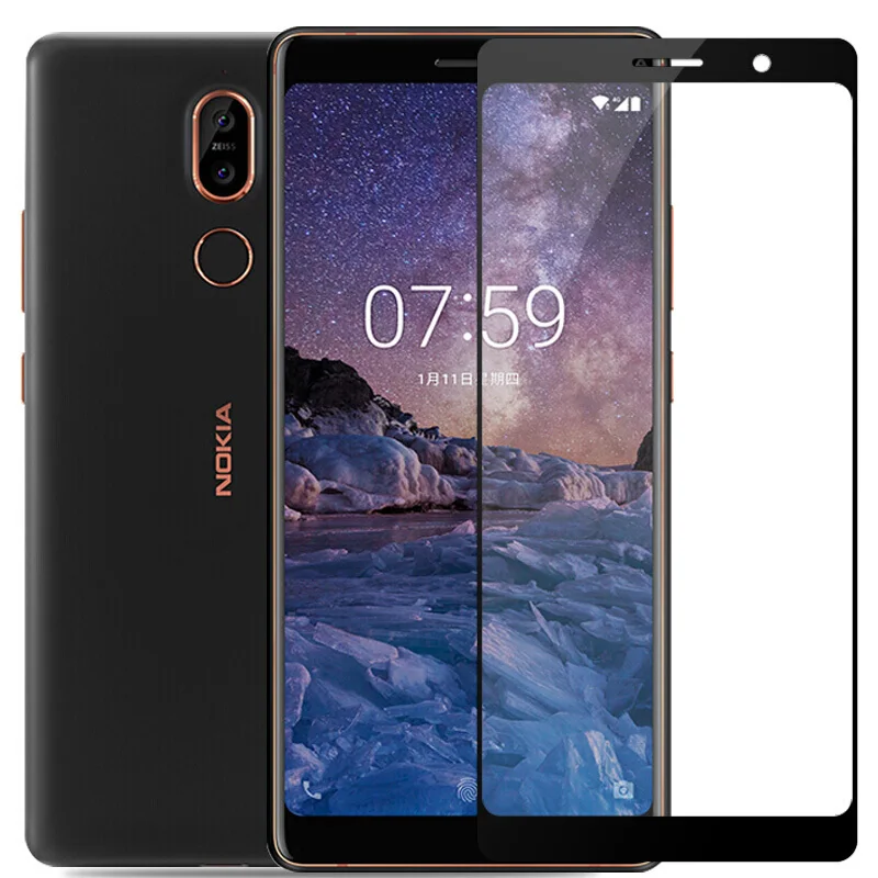 2.5D полное покрытие закаленное стекло для Nokia 6 2 3 5 2018 X5 X7 Plus 9H Защита экрана 7 8 1 X6