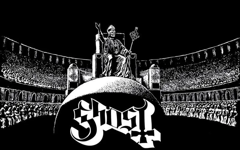 010 Ghost-шведский плакат с музыкой из тяжелого металла 22x14 дюймов | Дом и сад