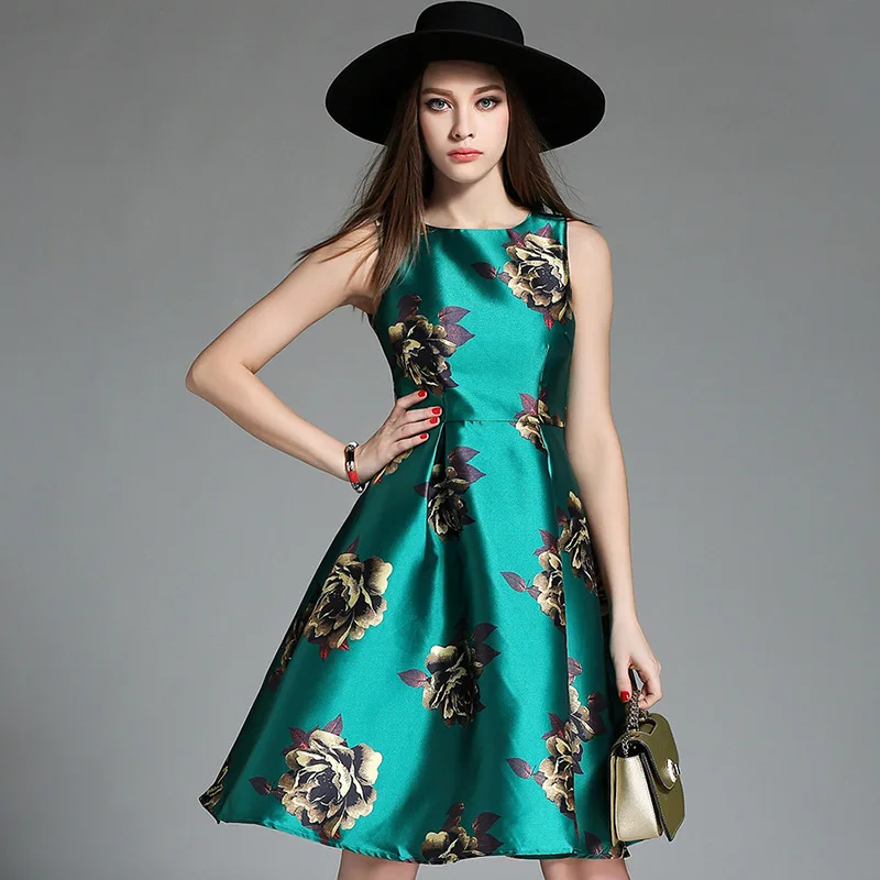 2016 Горячая Распродажа длинное женское платье с принтом летнее Vestidos размера плюс