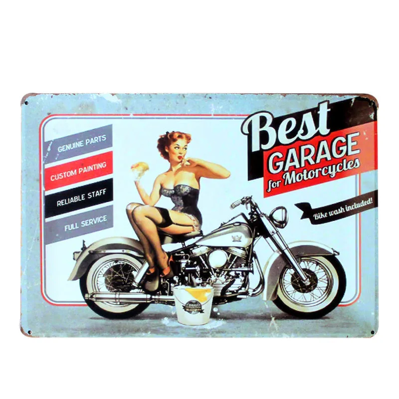 9 "Garage Rules" Винтажная металлическая жестяная вывеска домашний декор потертый шик табличка папы гаражное украшение стены художественный плакат 20*30 см A548 - Цвет: 9