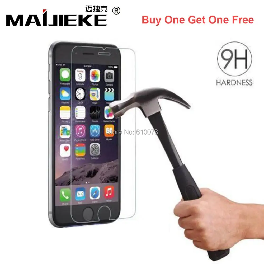 Закаленное стекло премиум класса MAIJIEKE защитная пленка для iPhone X 8 7 6s 6 plus 5 5s 5c 9H 0 26