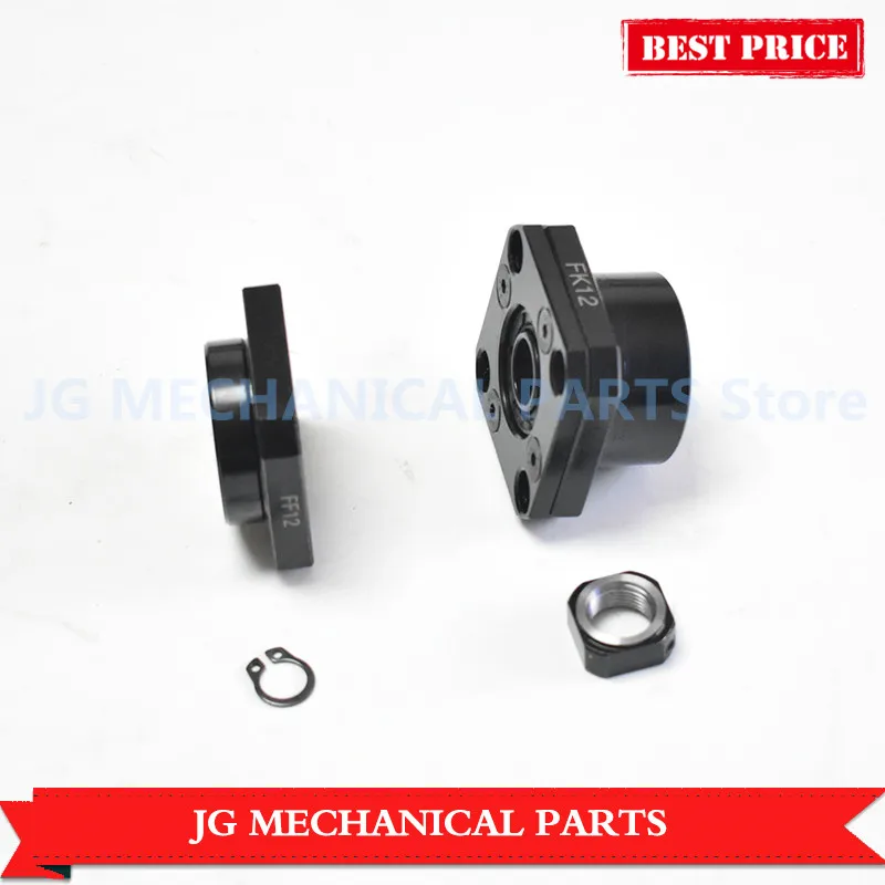 

1set FK/FF25 fixed end support bearing id 25mm ballscrew end support macth use for ballscrew RM3205/3210 CNC parts