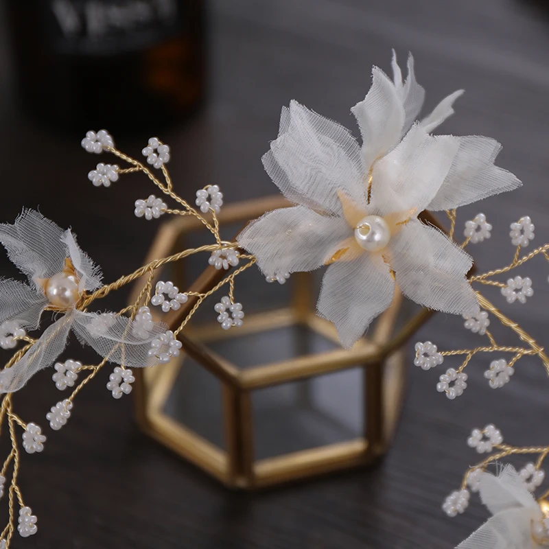 

Headband Bride Flowers Headband Wedding Hair Jewelry Pearl Flower Wedding Headband Bride Tiara Head Jewelry Accessories