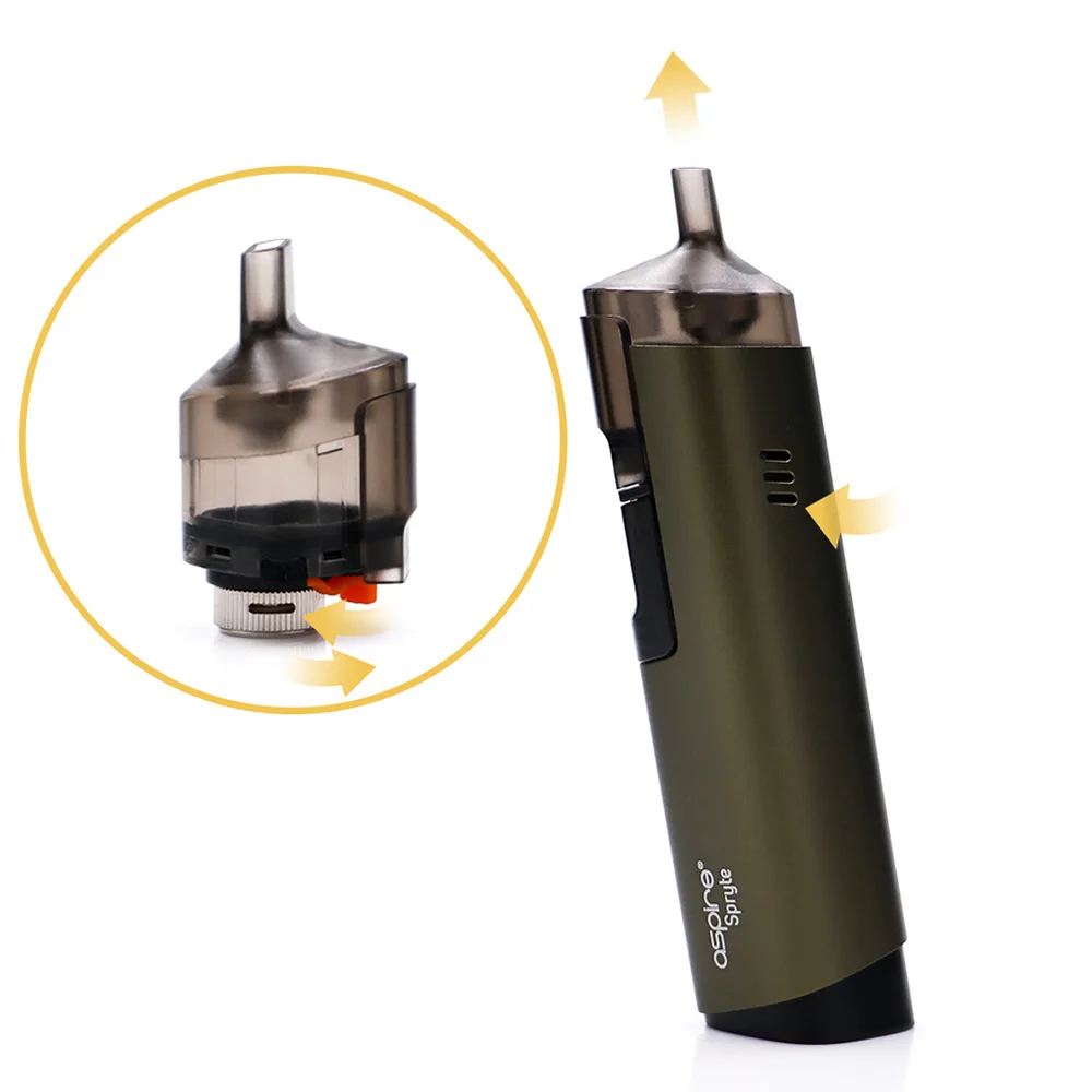 Бесплатный подарок новейший aspire pod Aspire Spryte Vape Kit встроенный аккумулятор 650 мАч 3 5
