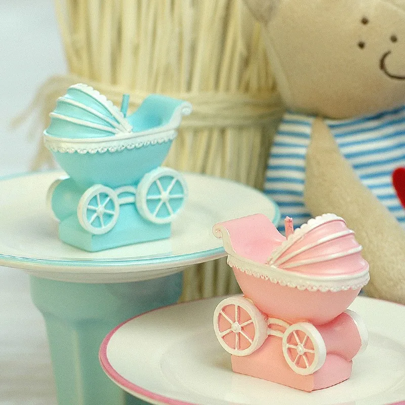 Baby shower candle favor детская коляска свечи детский день Вечеринка Сувенир Подарочные