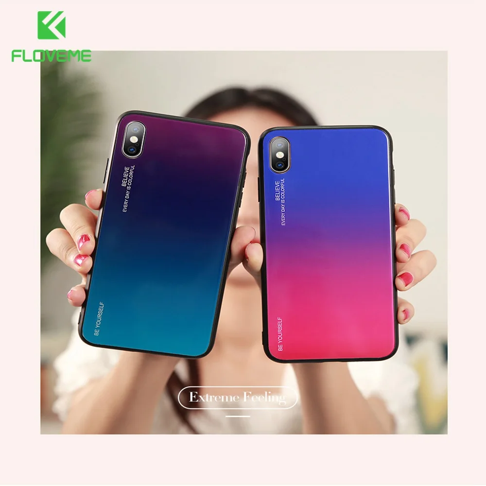 Стеклянный чехол для Xiaomi Redmi Note 7 6 5 Pro Gradient Цвет Закаленное стекло Чехол для Xiaomi Mi 9 se 8 A2 Lite A1 6a Max 3 Mix Xaomi Funda Capa