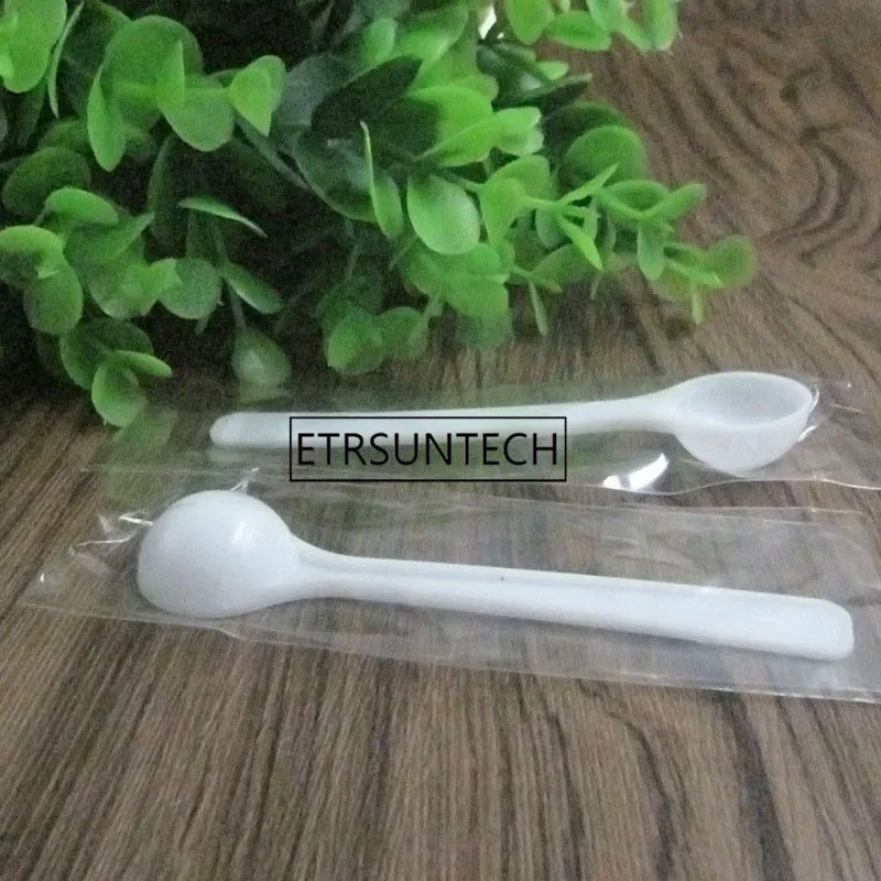 Фото Профессиональные пластиковые мерные ложки/дозаторы 1 г для продуктов/молока/стирального порошка, белые, прозрачные №4