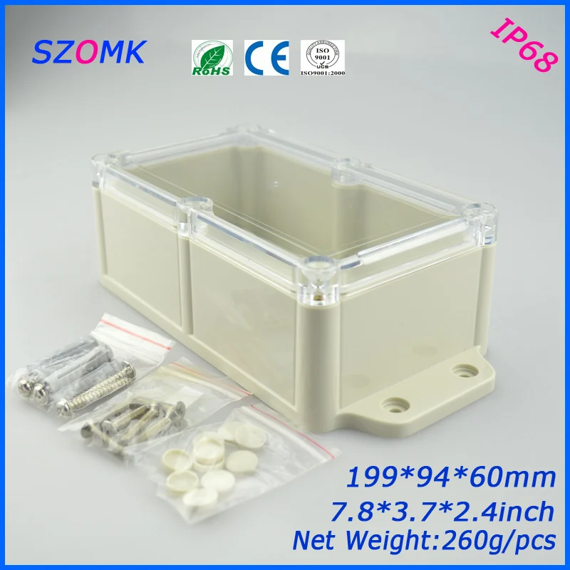 1 шт. водонепроницаемая коробка 200*94*60 мм ip 68 распределительная pcb diy szomk корпус для