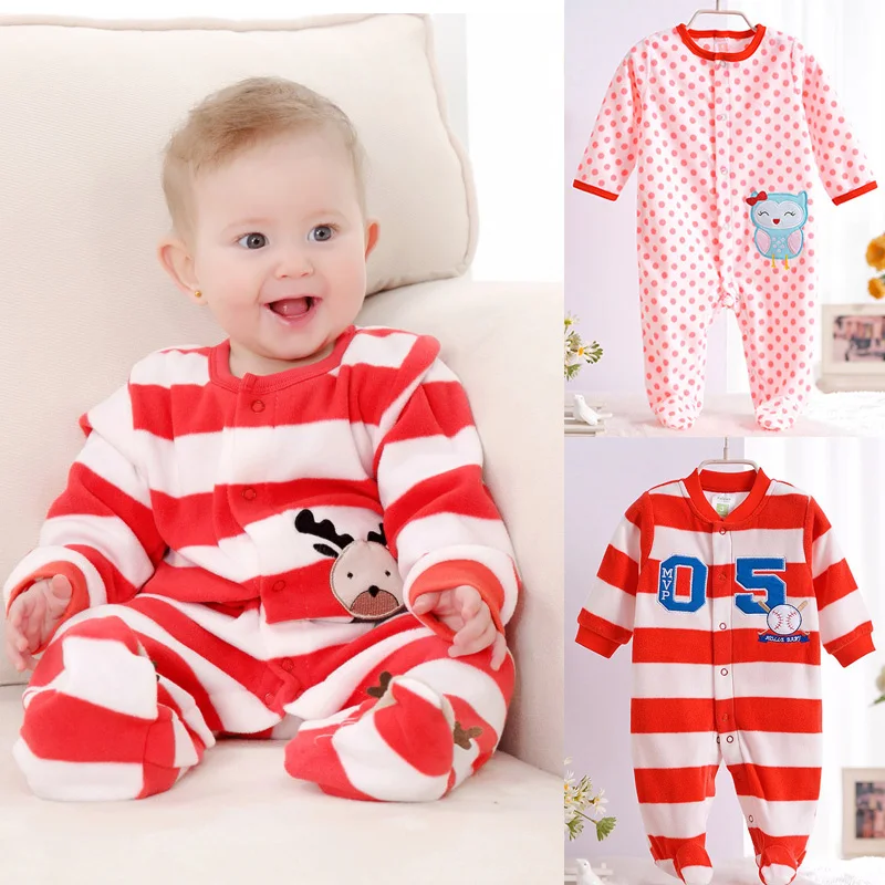 2019 флисовая одежда для новорожденных детские комбинезоны с длинными рукавами