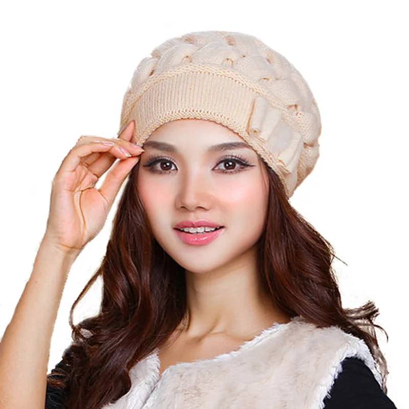 FS, модные женские шапки из кроличьей шерсти, теплые, Skullies, двухслойные, вязанные, зимняя шапка, защита ушей, шапочки, шапки Gorra, Invierno