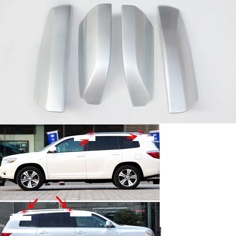 Направляющие на крышу для Toyota Highlander XU40 Kluger 2008 2013 защитная крышка накладка заднюю