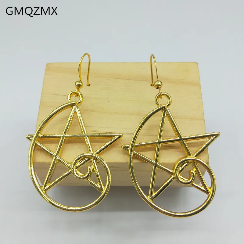 Модные серьги с золотым соотношением Фибоначчи последовательностью простые