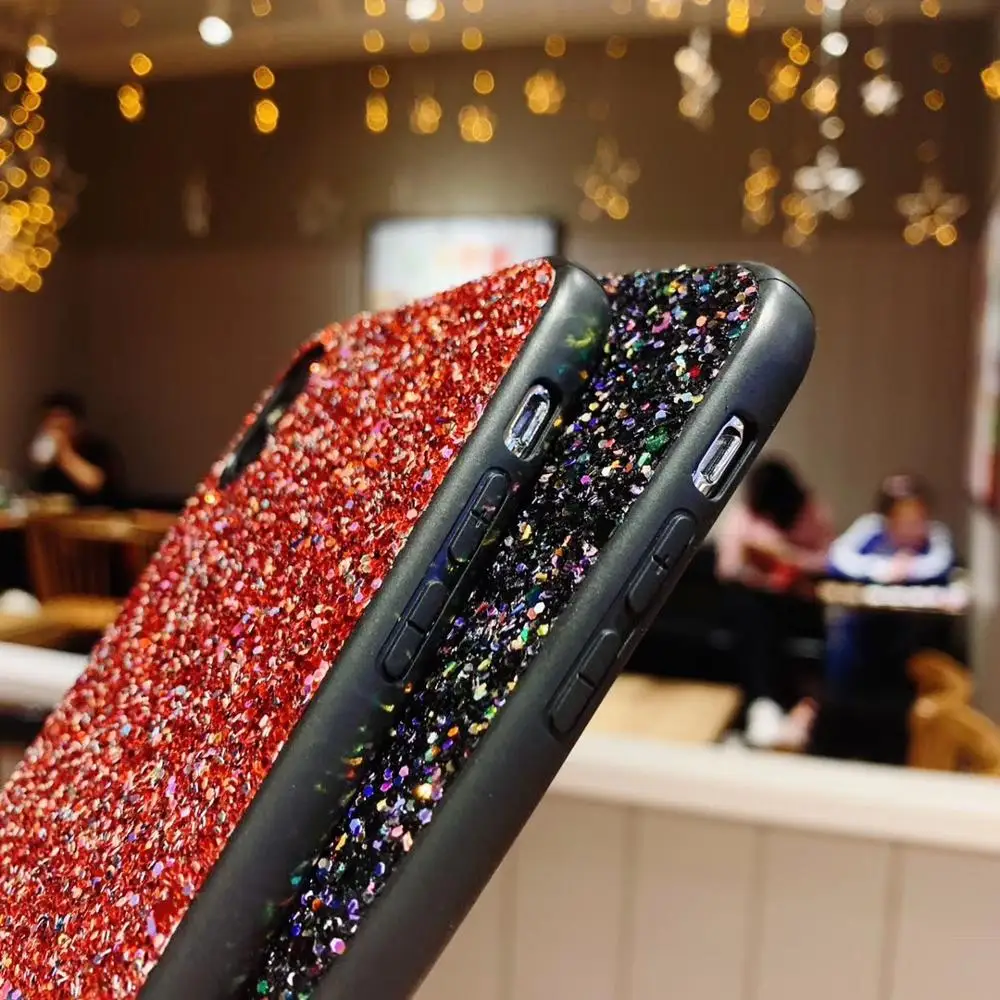 for xiaomi redmi note 8t cover redmi note 9 pro 8a 9a luxury glitter sequins shining case for xiaomi mi poco x3 nfc phone bags free global shipping