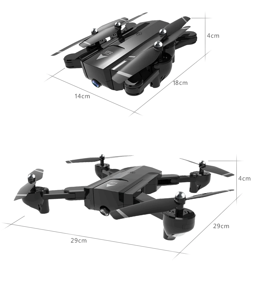 GPS Дрон с камерой FPV Квадрокоптер радиоуправляемые Дроны HD 720P/1080 удерживающий