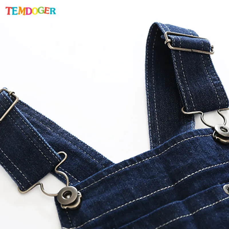 Tem Doger Baby Boy Clothing Sets Full Sleeve O-neck Pullover Striped Top+Suspenders Jeans Fashion Boys Suit 2pcs/set |