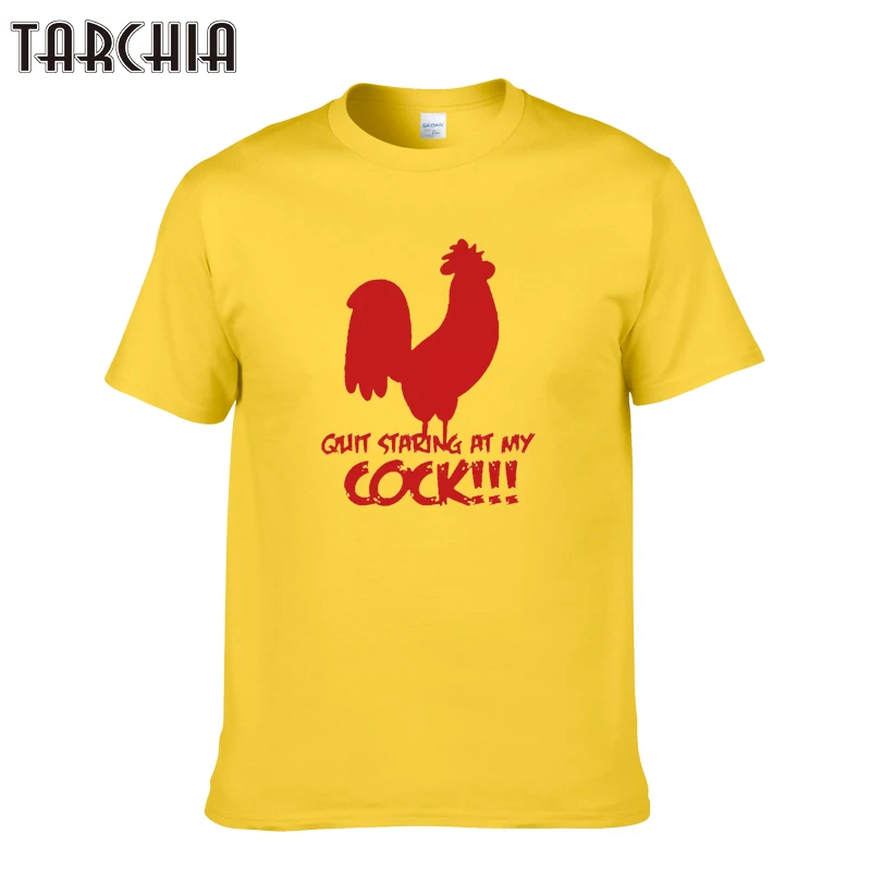 Футболка TARCHIA мужская с коротким рукавом хлопок топ пенисом повседневная