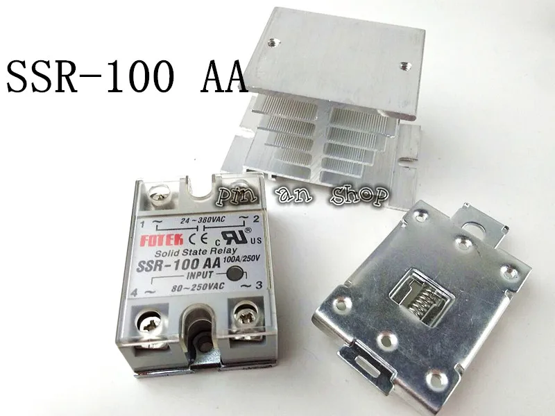 Бесплатная доставка 1 шт. твердотельное реле SSR-100AA 80A 80-250 В переменного тока до 24-380
