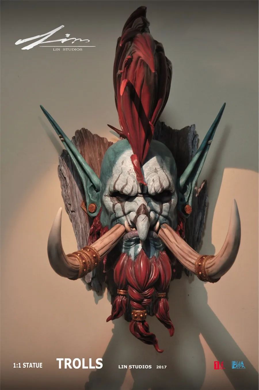 Модельные вентиляторы в наличии lin studio 1/1 wow VolJin head gk статуя из смолы настенного