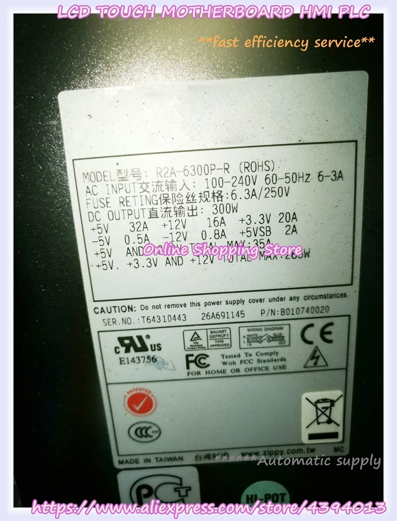 Для источника питания, R2A-6300P R2A-6300P-R, источник питания IPC, источник питания