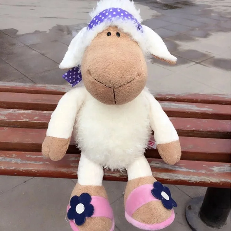 35 см 50 80 Германия Jolly Mah тюрбан овечка животное плюшевая игрушка для детей подарок