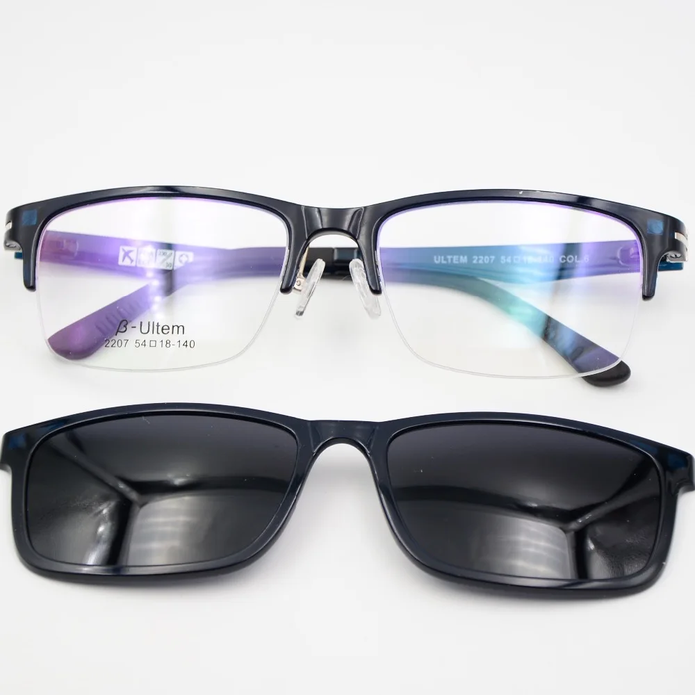 Pk полукадра солнцезащитные очки магнитный клип на оптических оправ с магнитной